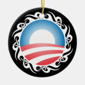 Barack Obama Tribal logo Keramisch Ornament (Voorkant)