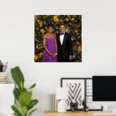 Barack Obama US President White House Kerstmis Poster (Thuiskantoor)