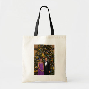 Barack Obama US President White House Kerstmis Tote Bag