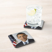 Barack Obama US President White House Portret Bier Onderzetter (Rechterzijde)