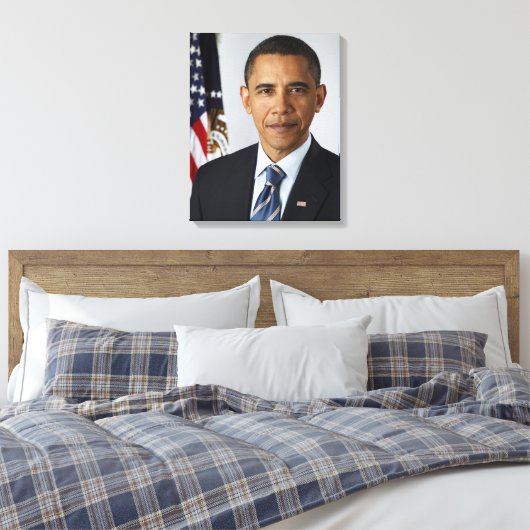 Barack Obama US President White House Portret Canvas Afdruk (Insitu (Slaapkamer))