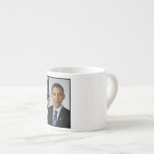 Barack Obama US President White House Portret Espresso Kop (Voorkant rechts)