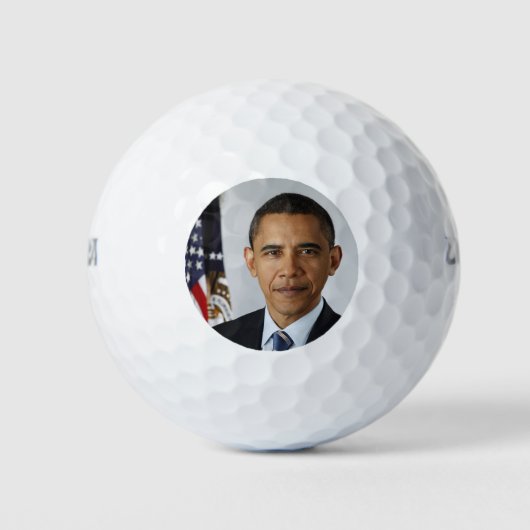 Barack Obama US President White House Portret Golfballen (Voorkant)