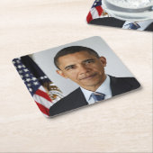 Barack Obama US President White House Portret Kartonnen Onderzetters (Schuin)