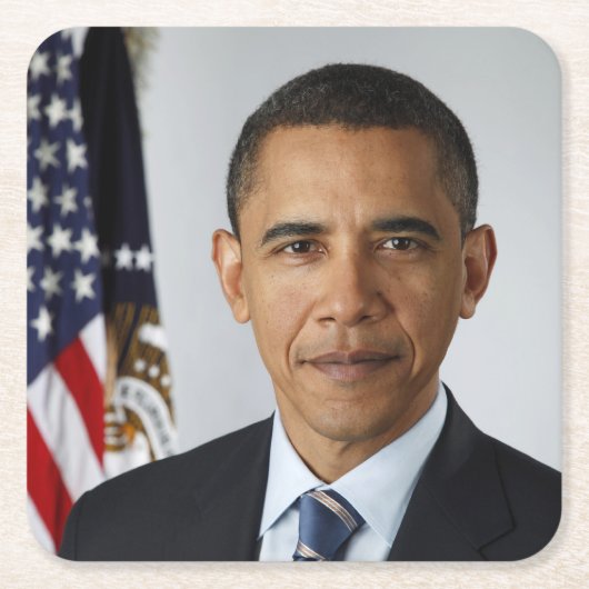 Barack Obama US President White House Portret Kartonnen Onderzetters (Voorkant)