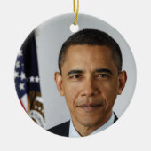 Barack Obama US President White House Portret Keramisch Ornament (Voorkant)