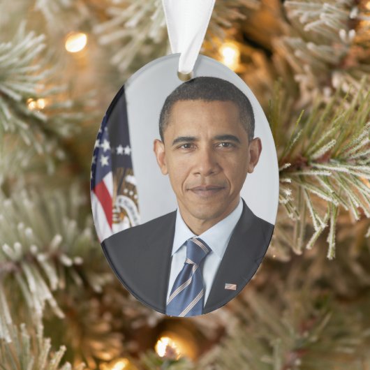Barack Obama US President White House Portret Ornament (Boom)
