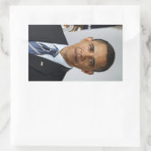 Barack Obama US President White House Portret Rechthoekige Sticker (Tas)