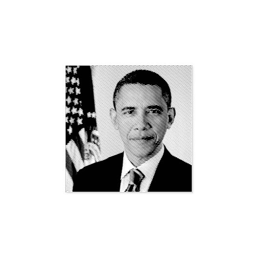 Barack Obama US President White House Portret Rubberstempel (Afrduk)