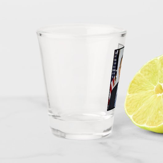 Barack Obama US President White House Portret Shot Glas (Links)