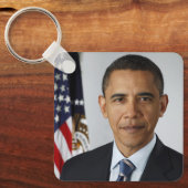 Barack Obama US President White House Portret Sleutelhanger (Voorkant)