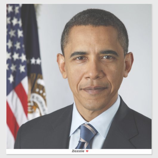 Barack Obama US President White House Portret Sticker (Vel)