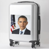 Barack Obama US President White House Portret Sticker (Koffer)