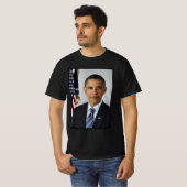Barack Obama US President White House Portret T-shirt (Voorkant volledig)
