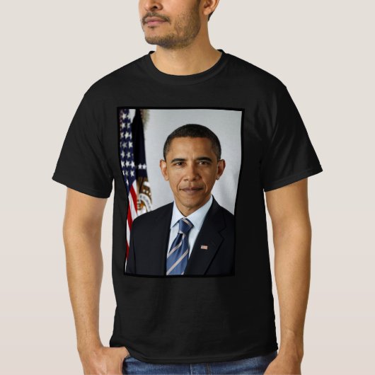 Barack Obama US President White House Portret T-shirt (Voorkant)