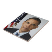 Barack Obama US President White House Portret Tegeltje (Zijkant)