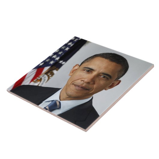 Barack Obama US President White House Portret Tegeltje (Zijkant)