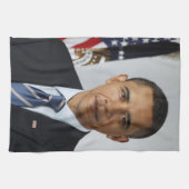 Barack Obama US President White House Portret Theedoek (Horizontaal)