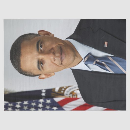 Barack Obama US President White House Portret Tissuepapier (Voorkant)