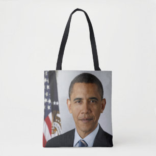 Barack Obama US President White House Portret Tote Bag