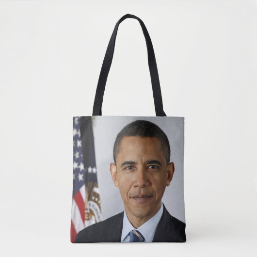 Barack Obama US President White House Portret Tote Bag (Voorkant)
