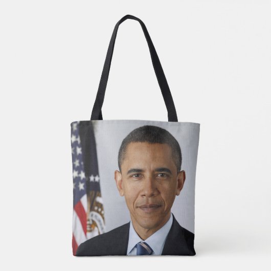 Barack Obama US President White House Portret Tote Bag (Achterkant)