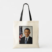 Barack Obama US President White House Portret Tote Bag (Achterkant)