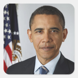 Barack Obama US President White House Portret Vierkante Sticker