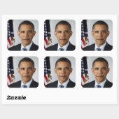 Barack Obama US President White House Portret Vierkante Sticker (Vel)
