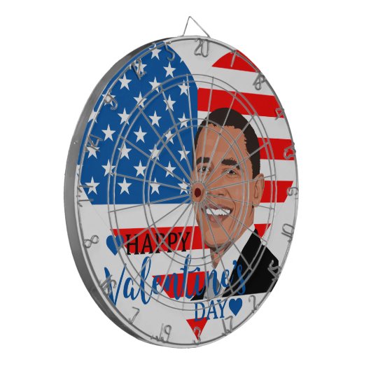 barack obama valentijn dartbord (Voorkant Links)