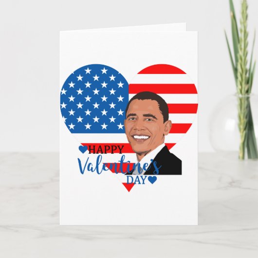 barack obama valentijn feestdagen kaart (Voorkant)