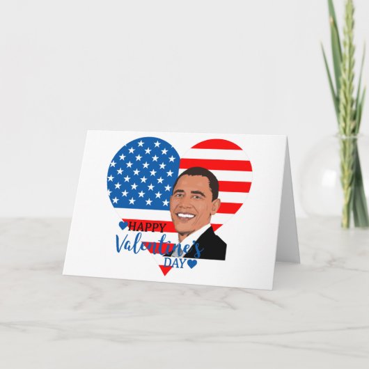 barack obama valentijn feestdagen kaart (Voorkant)