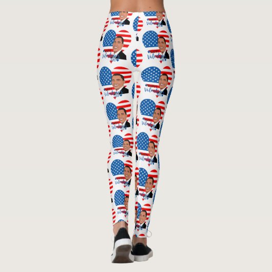 barack obama valentijn leggings (Achterkant)