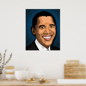 Barack Obama Vector Portret Poster (Keuken)