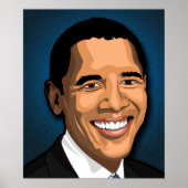 Barack Obama Vector Portret Poster (Voorkant)