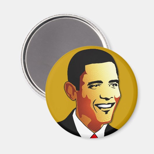 Barack Obama vectorillustratie Magneet (Voorkant / Achterkant)