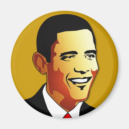 Barack Obama vectorillustratie Magneet (Voorkant)
