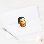 Barack Obama vectorillustratie Ronde Sticker (Envelop)