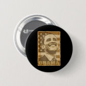 barack obama verscheurd Poster Ronde Button 5,7 Cm (Voorkant /achterkant)