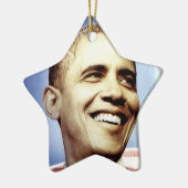 BARACK OBAMA-versiering Keramisch Ornament (Links)