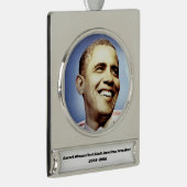 BARACK OBAMA-versiering Verzilverd Banner Ornament (Rechts)