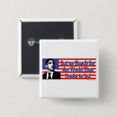 Barack Obama Vierkante Button 5,1 Cm (Voorkant /achterkant)