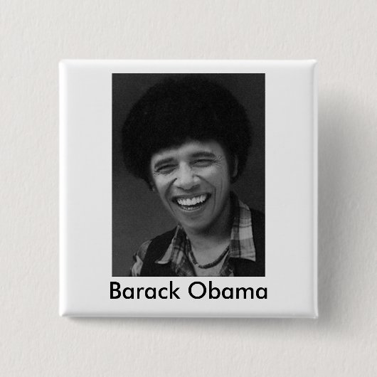 Barack Obama Vierkante Button 5,1 Cm (Voorkant)