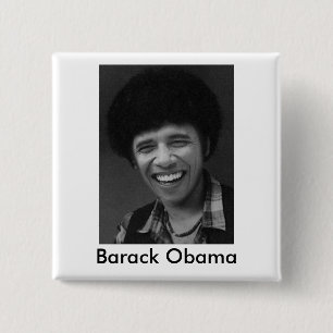 Barack Obama Vierkante Button 5,1 Cm