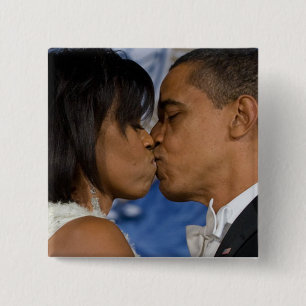 Barack Obama Vierkante Button 5,1 Cm