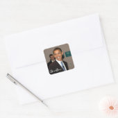 Barack Obama Vierkante Sticker (Envelop)