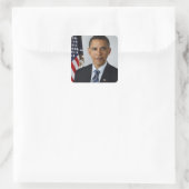 Barack Obama Vierkante Sticker (Tas)