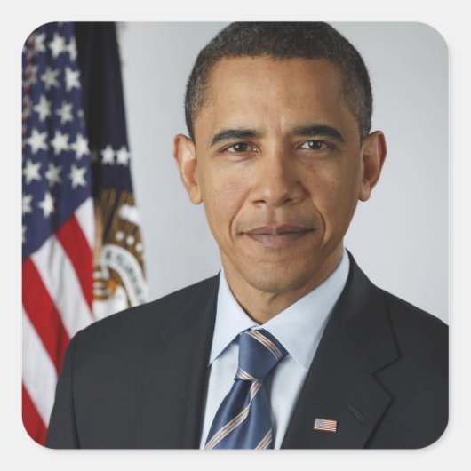 Barack Obama Vierkante Sticker (Voorkant)