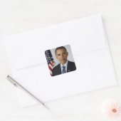Barack Obama Vierkante Sticker (Envelop)