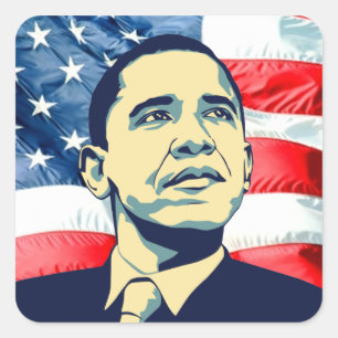 Barack Obama Vierkante Sticker